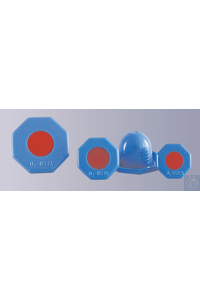 NS stop uit kunststof, HDPE, blauw, rond, zeskantig voor zuurstofflessen, NS 34 NS stop uit...